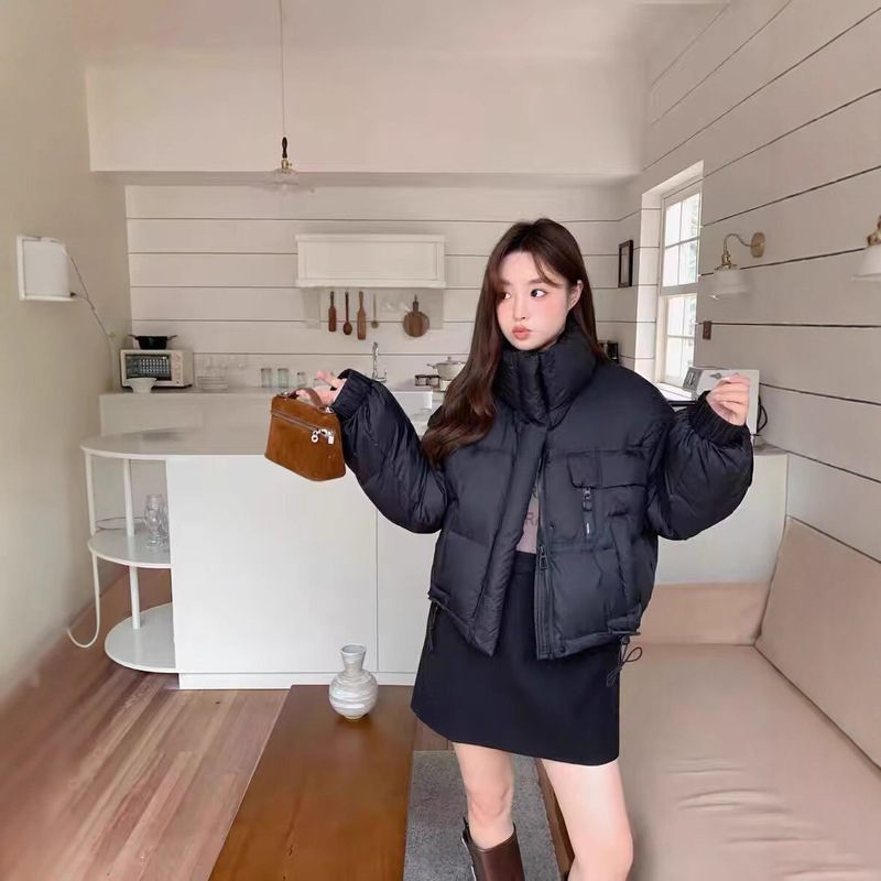 2025秋冬羽绒服女短款韩版立领小个子加厚面包服时尚保暖外套冬潮|undefined