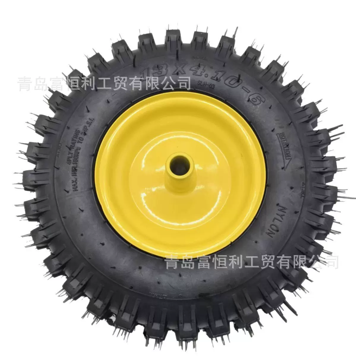 13x410-6橡胶充气轮小型农业机械轮胎13英寸扫雪机工具车充气轮子