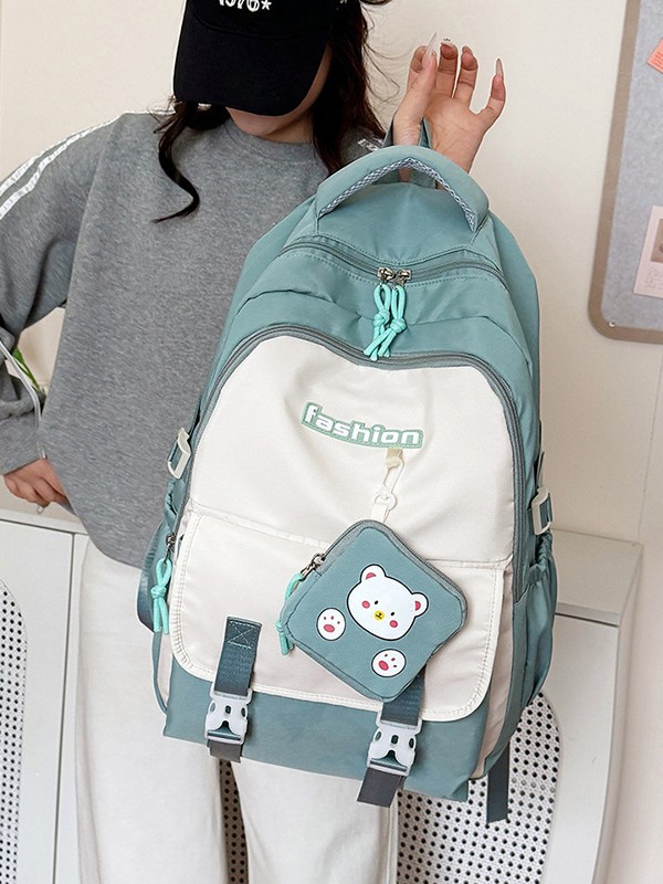 Nueva moda casual transfronteriza, anti-salpicaduras de agua, tela Oxford de gran capacidad, mochila escolar para estudiantes de secundaria y preparatoria, mochila para hombres y mujeres