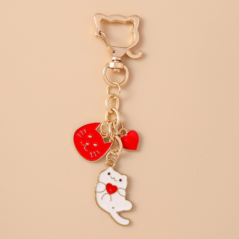 12g Weight Spring Ring Trigger Clasp Closure Clasp Closure Type Bag Pendant, Keychain Classification 1 Piece Quantity Daily, Street Occasion Alloy Material Paw Print, Cat Pattern Women's Gender Cute, Modern Style Style 1 Piece Cute Modern Style Paw Print Cat Alloy Women's Spring Ring Trigger Clasp Closure Bag Pendant Keychain 19