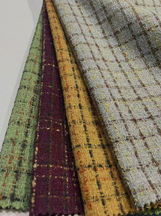 in stock supply woolen cloth small plaid coat clothing/shoes and hats/luggage fabric Shaoxing supply