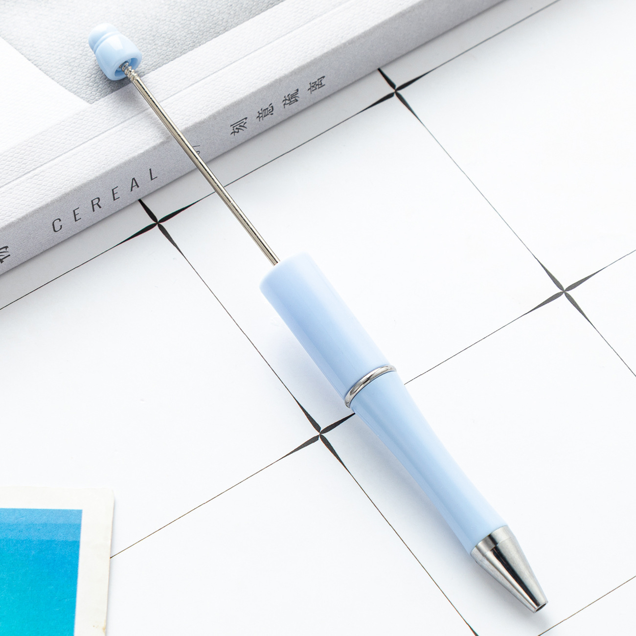 Bolígrafo con cuentas de bricolaje ventas directas de fábrica estudiante creativo bolígrafo de cuentas hecho a mano bricolaje bolígrafo de plástico multicolor spot al por mayor