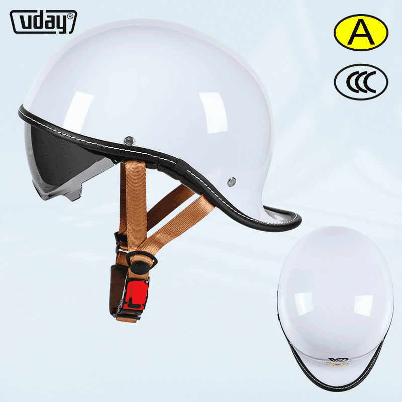 Motuoche – Motosiklet kaskı (dəbilqə) Electric Motorcycle - white-carbon-fiber-m-52-54cm