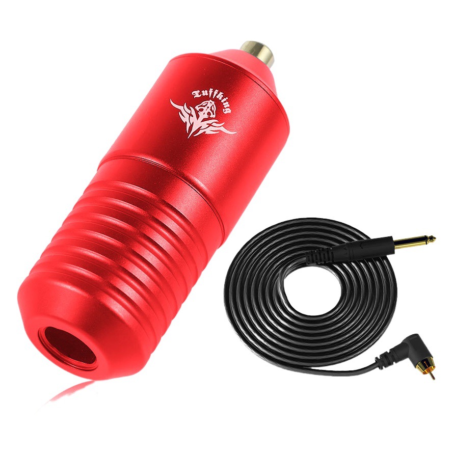 Pluma de tatuaje caliente transfronteriza Tuffking pluma corta máquina de tatuaje con pequeña aguja púrpura conjunto completo de herramientas y equipos de tatuaje