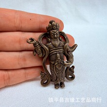 藏式佛黄铜小佛像人物摆件家居桌面小铜器金属工艺品挂件