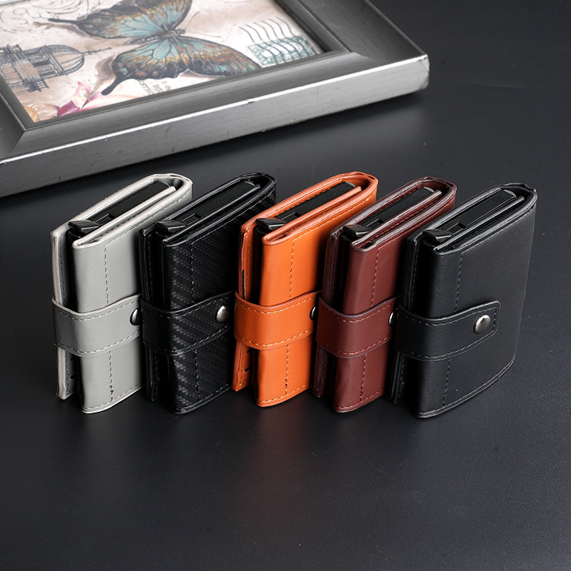 Men's Tri Fold Wallet European American Fashion Automatic Card Slots Large Capacity Coin Purse Card Holder Wholesale_voghion.com