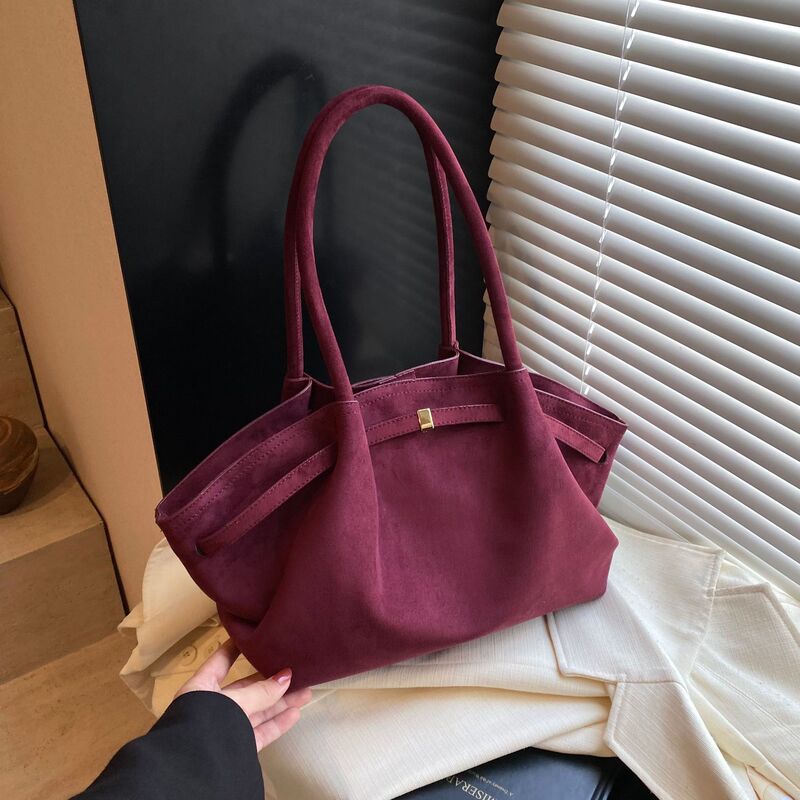 小衆の艶消しの翼の包みのバッグのbagsトートの大容量の小さい衆のしわの女性のカバンは通勤します。|undefined