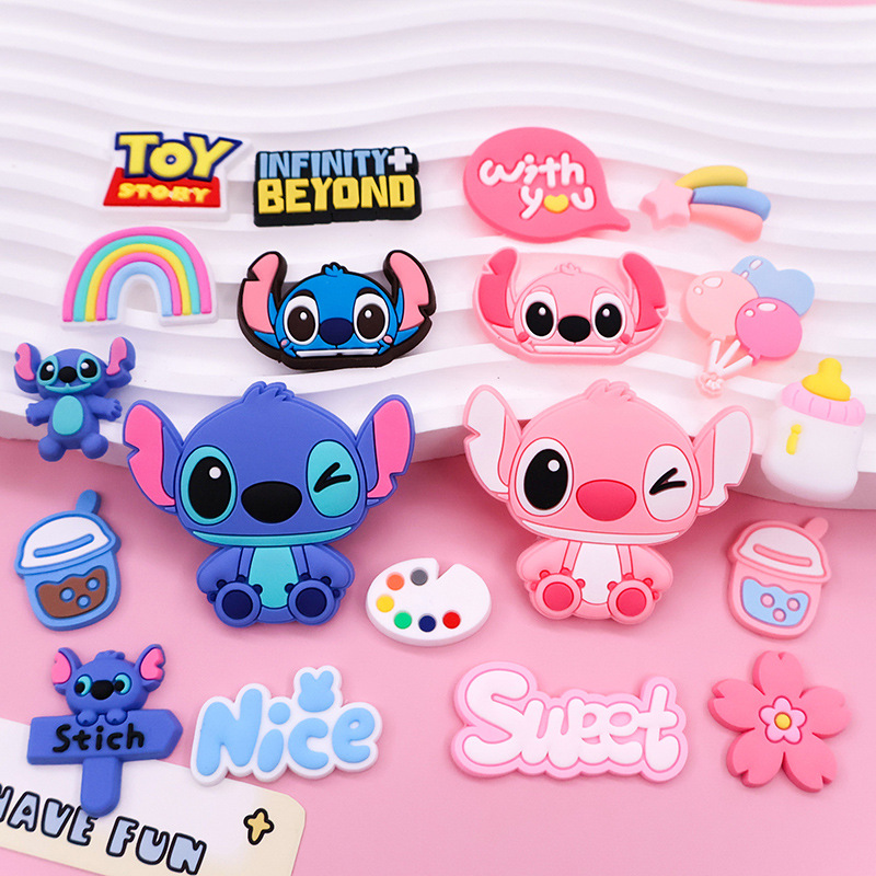 Cartoon Doll Stiffer PVC Soft Rubber Accessories iPad Phone Case DIY Patch Slippers Cup Storage Box Decoration