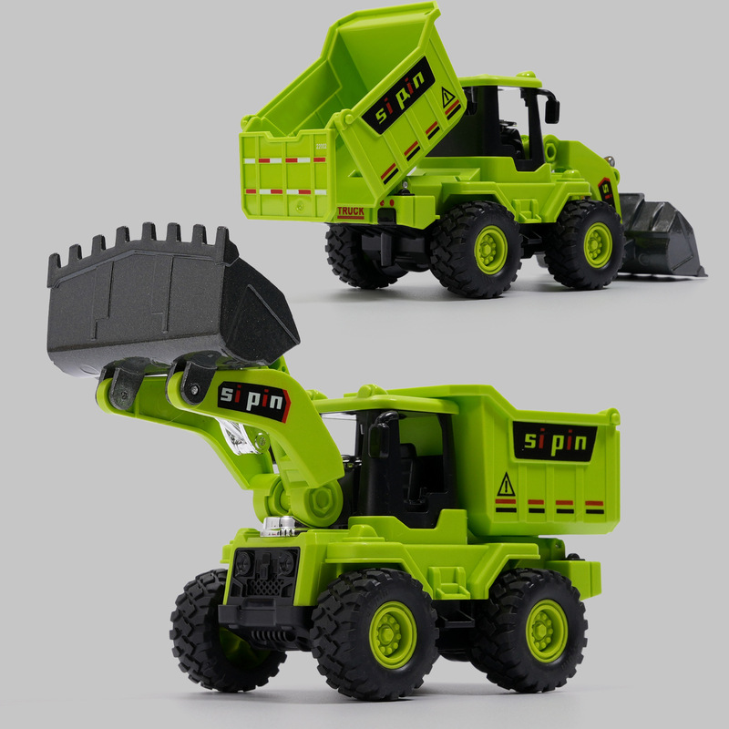 Alloy Inertial Bulldozer Toy for Children, Simulated Engineering Construction Loader and Transporter Model, Early Education Educational Toy for Boys