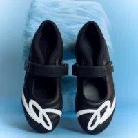 【GOODBAI】Спортивная и прогулочная обувь Mary Jane из натуральной кожи с застежкой Velcro, дымчатая, умная и романтичная