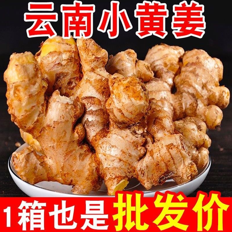 云南小黄姜新鲜现挖生姜农家老姜月子老黄姜特级新姜整箱批发生姜