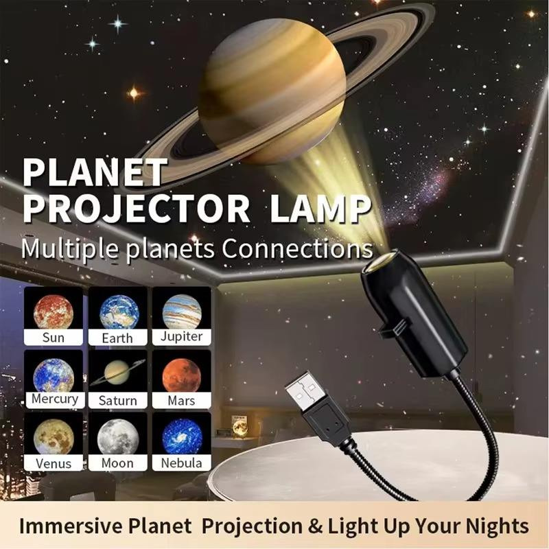 跨境热销星空投影小夜灯网红卧室创意月球灯氛围灯projectorlight