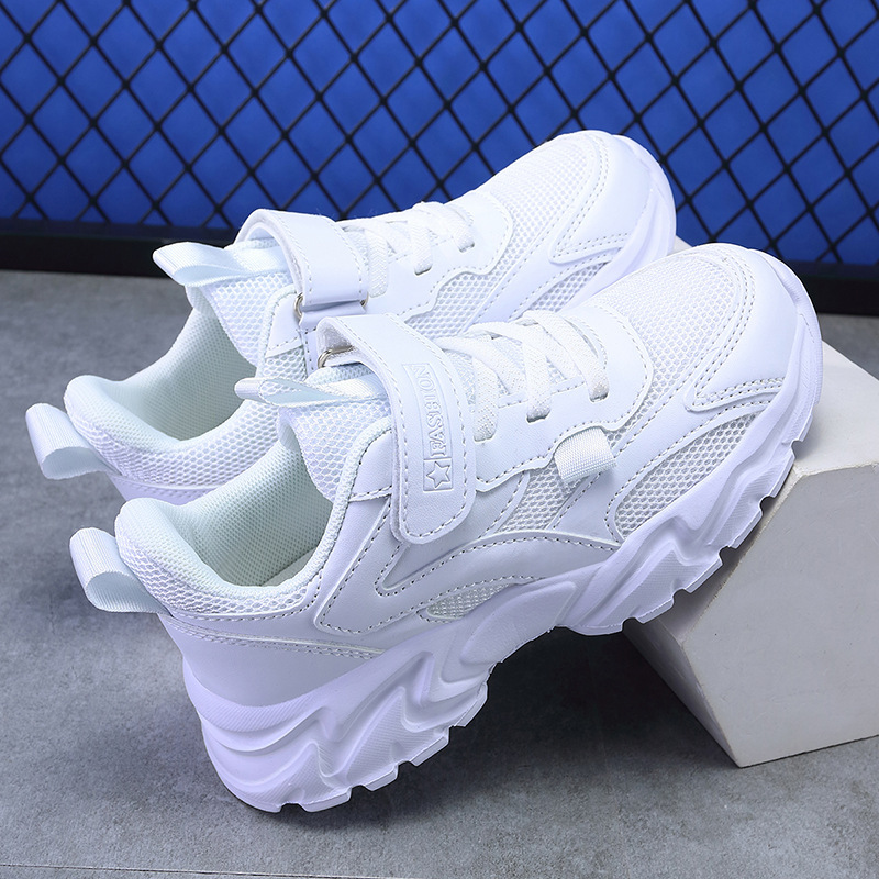 Zapatos para niños primavera nueva malla doble transpirable niñas zapatilla media y niños grandes niño pequeño zapatos para correr zapatos para niños