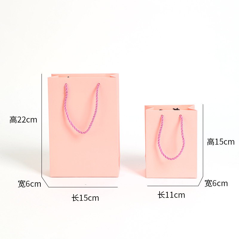 Bolsa de Regalo Pequeña de Color Sólido, Bolsa de Papel Simple para Joyería, Bolsa de Embalaje para Collares y Anillos, Venta al por Mayor