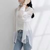 Long summer sexy shirt, top, mid-length, loose fit, sun protection