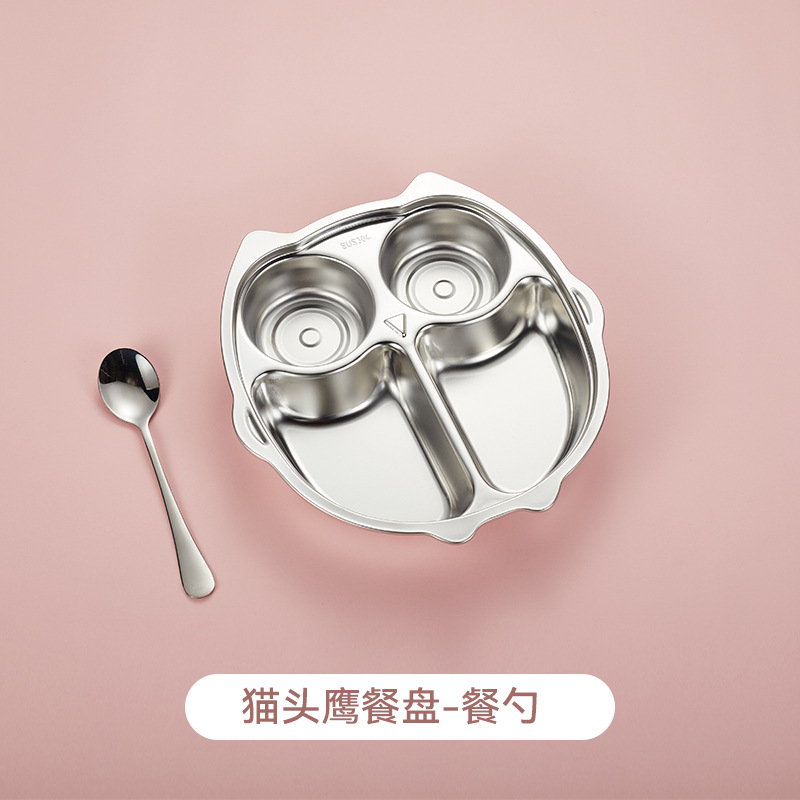 올빼미 디너 플레이트와 프리 스푼