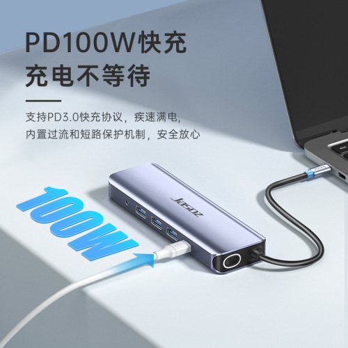 Typec docking station USB C expander laptop branch hub 3.0 multi-function HUB with network port