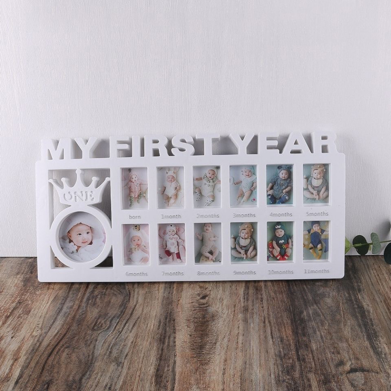 Children's growth photo frame year-old baby month record table wall-mounted baby newborn studio photo props Children's growth photo frame year-old baby month record table wall-mounted baby newborn studio photo props