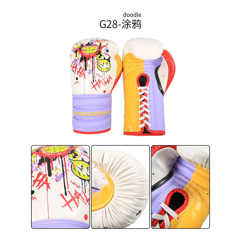 Nuevos guantes de boxeo Guantes de boxeo Sanda para adultos en casa Guantes de boxeo de boxeo de lucha de Muay Thai Entrenamiento de sacos de arena Guantes de boxeo para hombres y mujeres transfronterizos