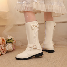 蕾丝荷叶花边玛丽珍学生靴28-43大小码亲子靴外贸蝴蝶结糖果靴女