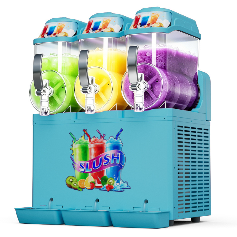 Máquina de Granizados Comercial de un Cilindro, Dos Cilindros, Tres Cilindros, Máquina para Derretir Nieve, Máquina de Smoothies, Máquina de Jugos, Máquina de Bebidas Frías, Máquina de Granizados