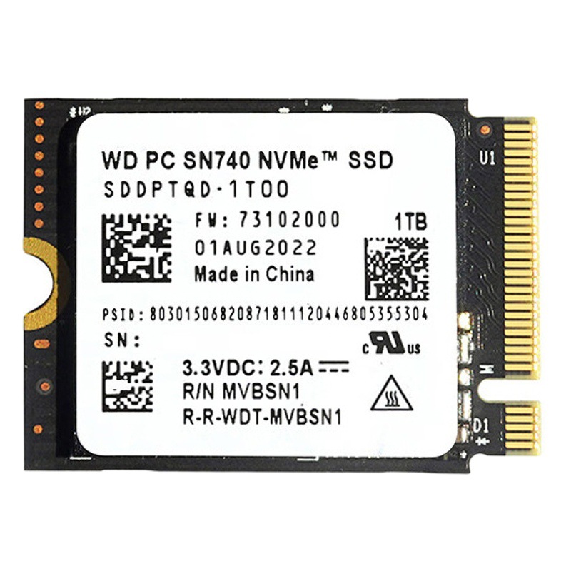 WD/Western Digital SN740 SSD M.2 2230 NVMe 1T 2TSteam Cubierta juego de mano SSD
