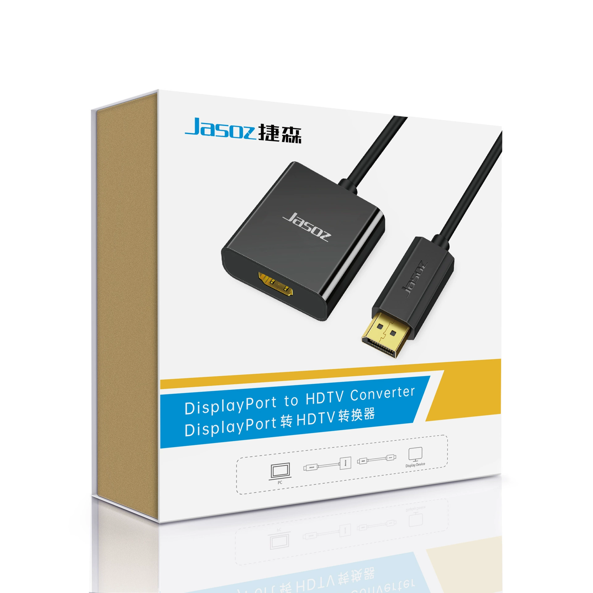 Jaton DP к HDMI конвертер DP в HDMI DP/HDMI конверсионная линя 4K HD конверсионное соединение кабель