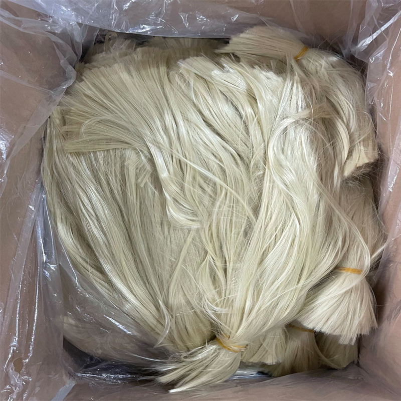 Wig hair untreated raw materials light gold silicone doll hair transplant chemical fiber manufacturers in stock a generation of hair
