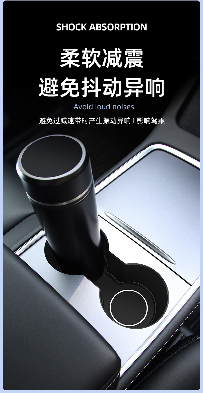 Suitable for Tesla Model3y central control cup mat decoration non-slip storage door slot mat interior modification accessories