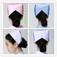 護士帽女白色加厚護士帽子醫生工作服學校衛校粉色藍色燕尾帽子