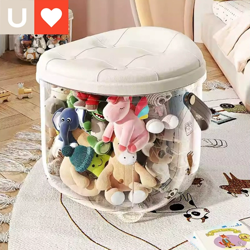 Многофункциональный стул-ящик для хранения игрушек Younai для детей, мягкий стул-игрушка, прозрачный стул-ящик для хранения, пластиковый ящик для хранения кукол.