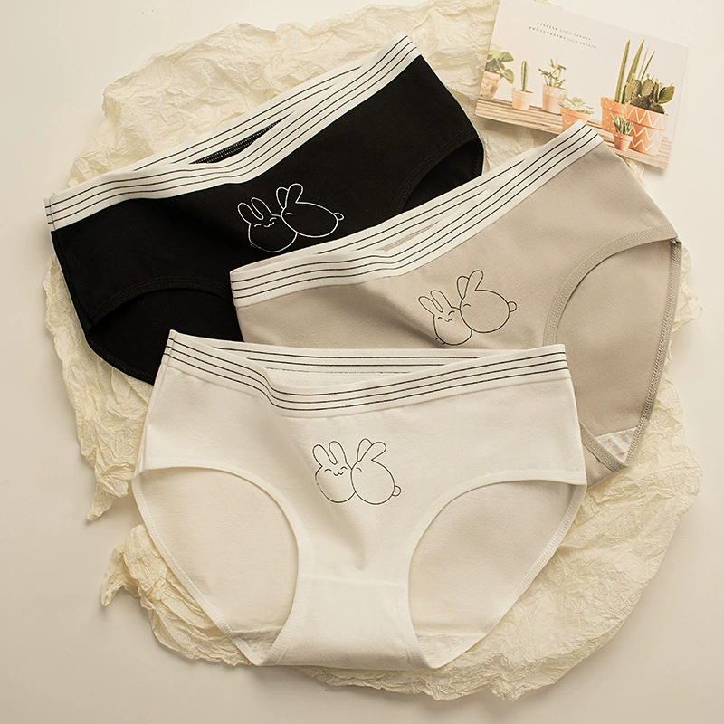 Нижнее белье из чистого хлопка B480 Женское нижнее белье из чистого хлопка Хлопковые бесследные трусы с кроликом Мо Нижнее белье для девочек Нижнее белье из чистого хлопка Женское нижнее белье