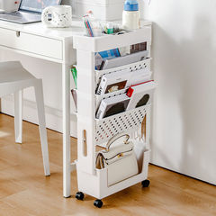 Desk storage organizer for students, classroom book shelf, book box, table side learning, book placement, small cart, under desk movable book rack