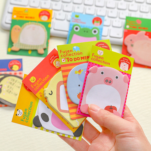 Korean stationery, animal shaped sticky notes, cute creative sticky notes, cartoon N times stickers for student gifts