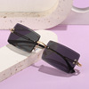 Square fashionable trend sunglasses, glasses solar-powered, European style, wholesale