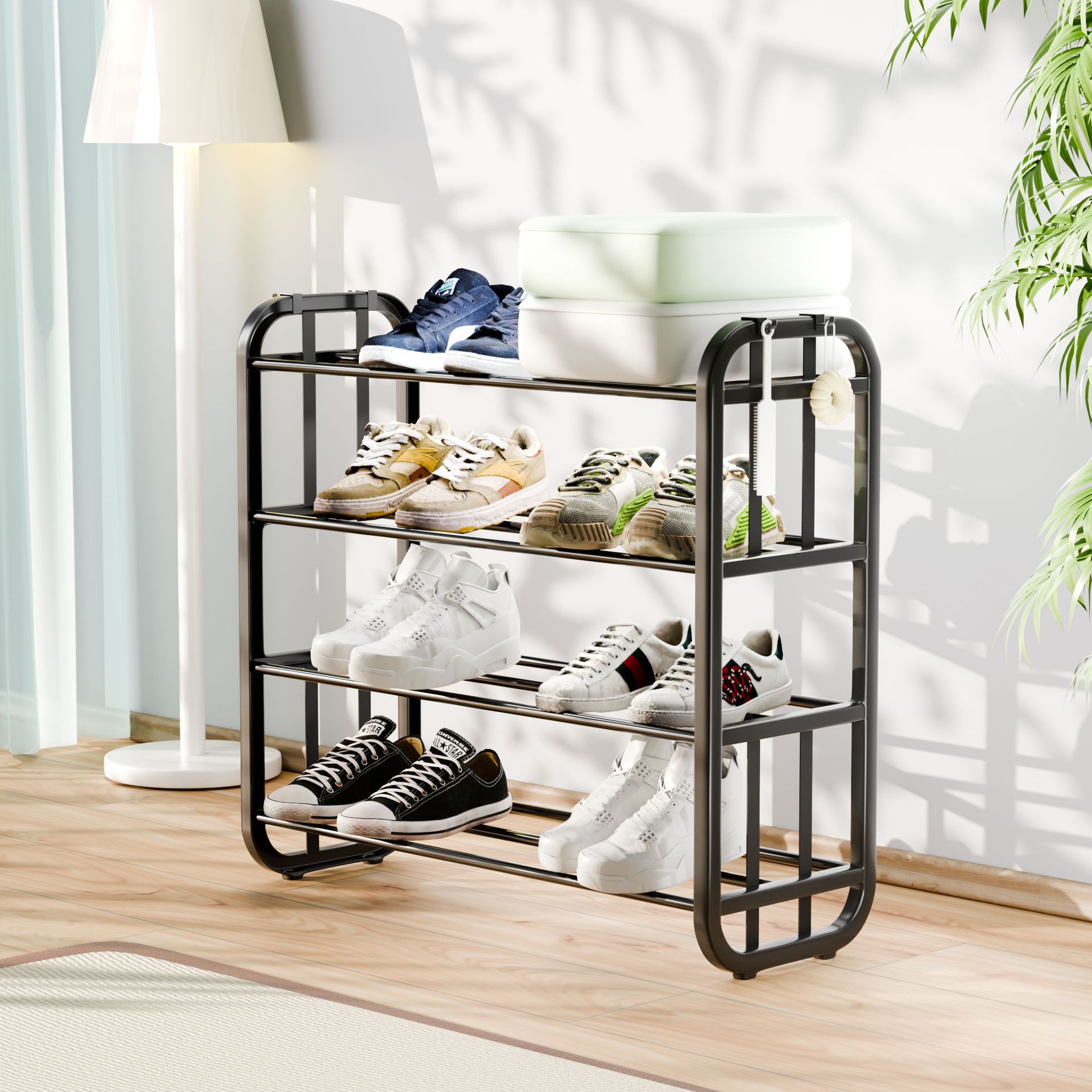 跨境爆款鞋架家用宿舍简易经济型鞋子收纳架多层快速组装耐用鞋架