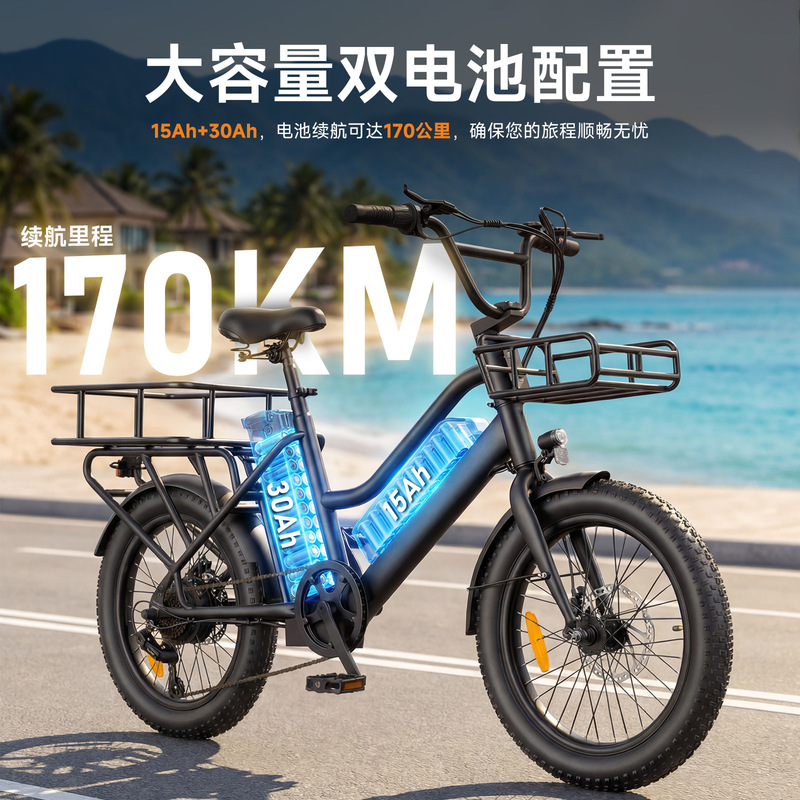 Cross-Border Wholesale of New Models of Large-Capacity Dual-Battery 20inch Off-Road Electric Bicycles for Adults, Road and Mountain Riding Bikes Cross-Border Wholesale of New Models of Large-Capacity Dual-Battery 20inch Off-Road Electric Bicycles for Adults, Road and Mountain Riding Bikes