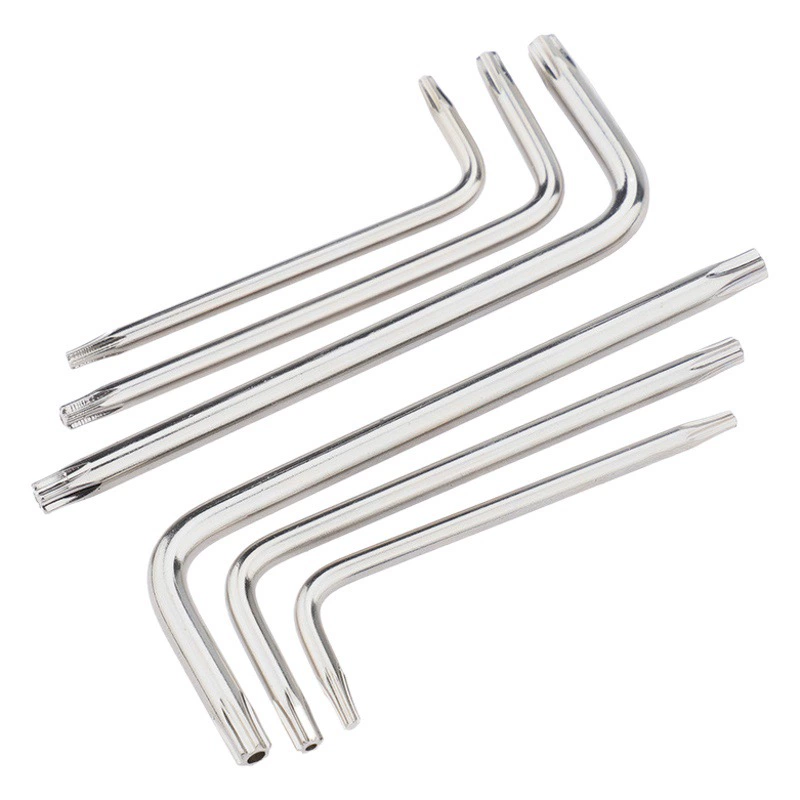 Никелированный ключ для внутреннего кольца Метровая внутренняя шестицветочная отвертка с отверстием для ключа для внутреннего кольца T10T15T20-T50