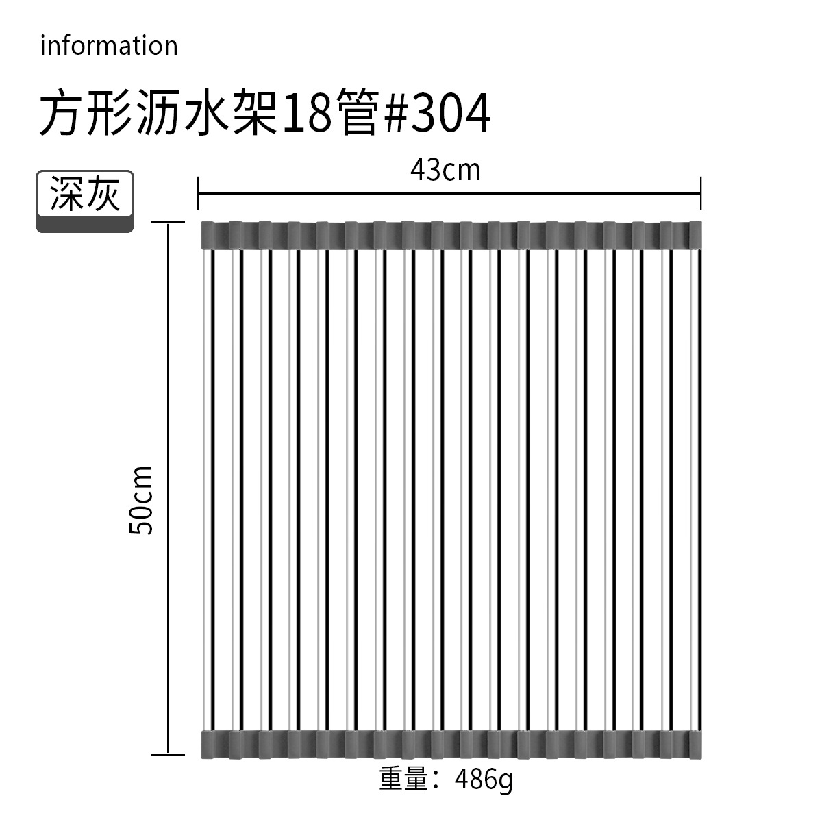 Cocina hogar 304 Escritorio de acero inoxidable integrado plegable tubo cuadrado plato taza obturador fregadero drenaje estante