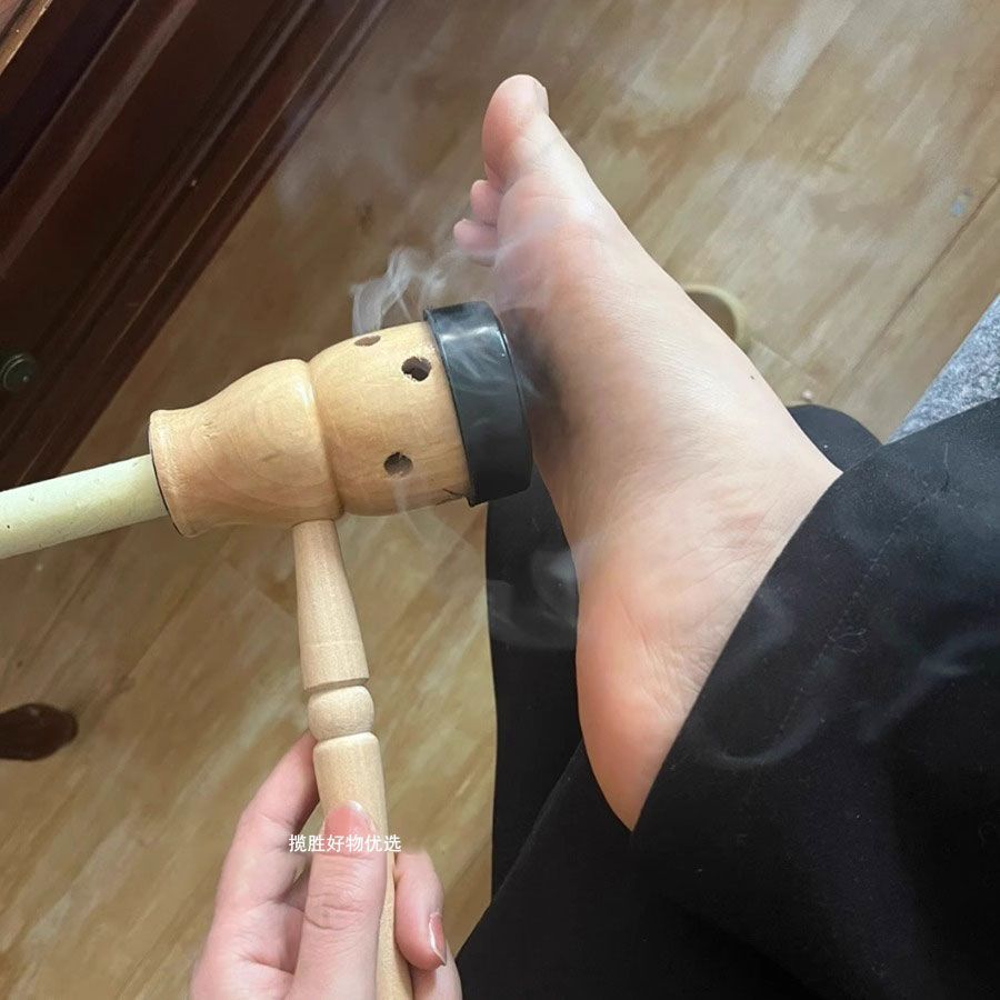 艾条葫芦灸木制艾灸盒温灸器具手持便携式神器随身灸家用宫肚脐灸