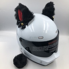 个性头盔装饰猫耳朵网红头盔饰品摩托车电动车骑士机车滑雪盔改装