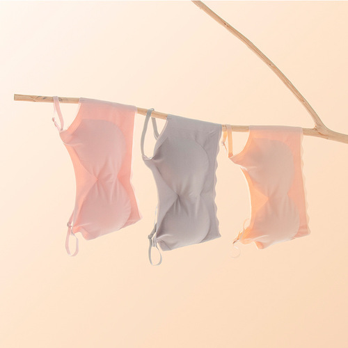 Japan's Anxin Second Generation Seamless Underwear, Wireless Sling, Beautiful Back Sports Ice Silk Cooling Sleeping Bra, Thin Style