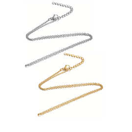 金属项链镀金diy锤十字压扁O字链吊坠配链饰品包包首饰服饰配件