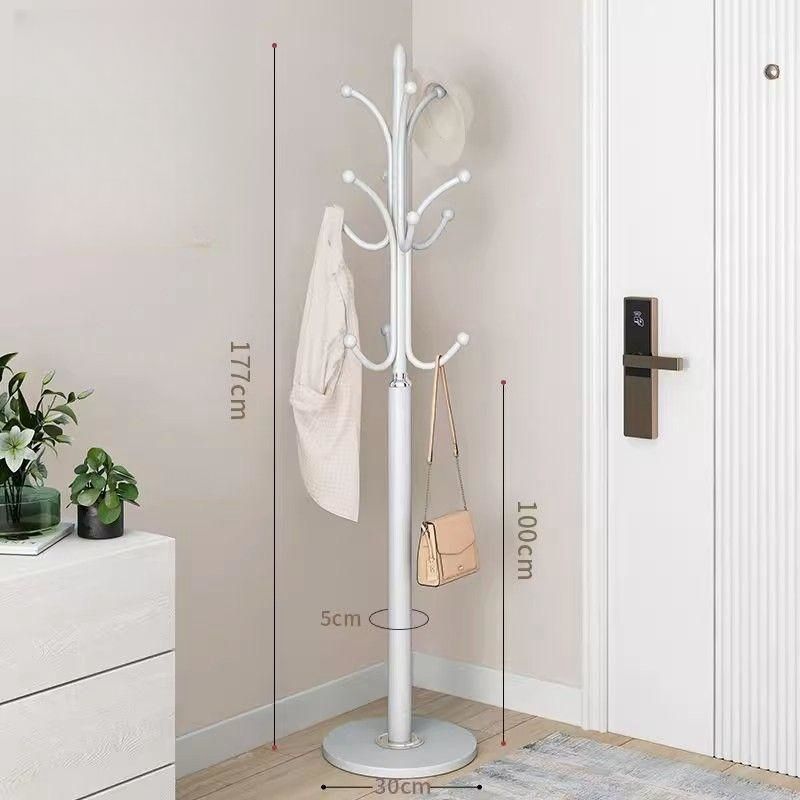 브라이트 화이트-12 후크 스타일 + 대리석 베이스