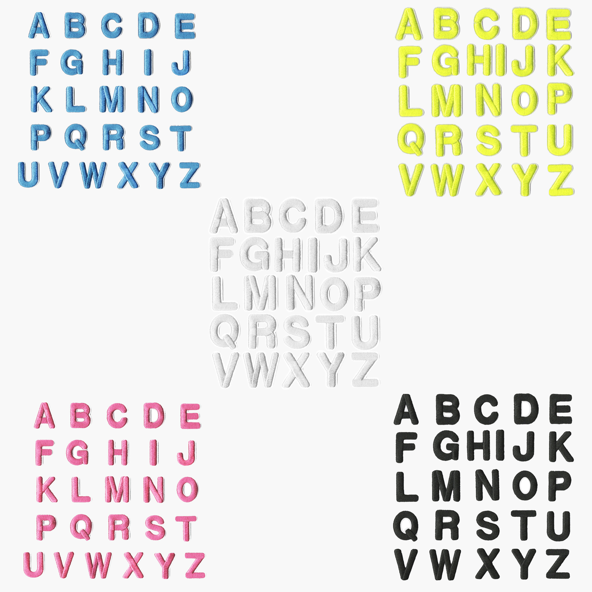 新款26个英文字母刺绣贴布贴衣服破洞装饰补丁贴A-Z英文字母贴熨