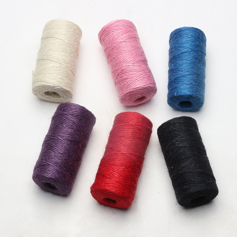 Embalaje de flores cuerda de cáñamo hecha a mano frotada a mano hilo de cáñamo Lino regalo especial cuerda tienda de flores material floral al por mayor