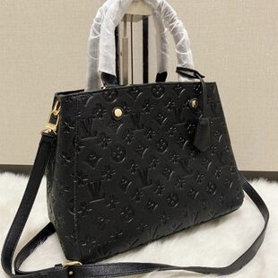 (Cross-border trading), black one-shoulder bag, (Physicals), with your logo imprint, genuine leather