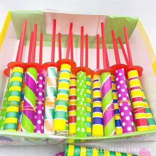 Classic nostalgic children's whole person telescopic stick toy magic wand scary stick paper roll stick hot toy