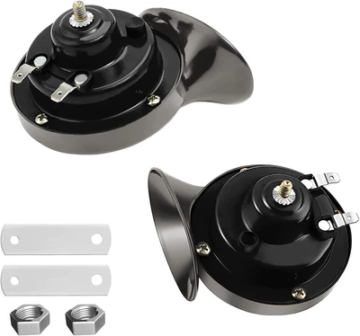 Horn car waterproof car – Car horn/tweeter - a-pair-of-black-12v