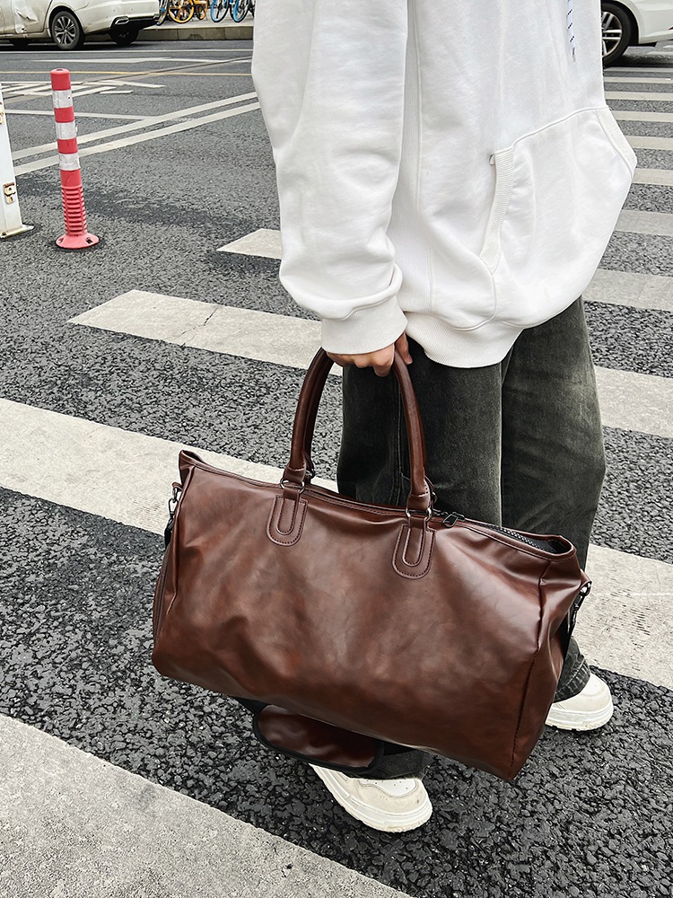 Pu bolsa de viaje gran capacidad fitness bolsa moda equipaje bolsa viaje corto equipaje bolsa deportes yoga almacenamiento